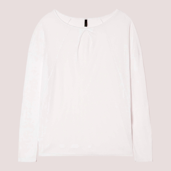 Cashmere blend long sleeve t-shirt Navy Blue - Picture 6 of 10